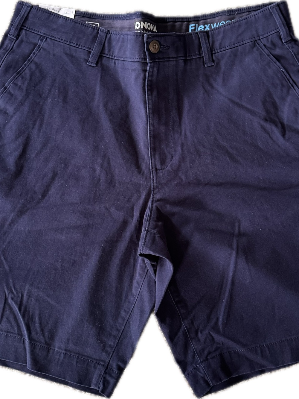 Sonoma Men's Navy Blue Flat Front Stretch Shorts